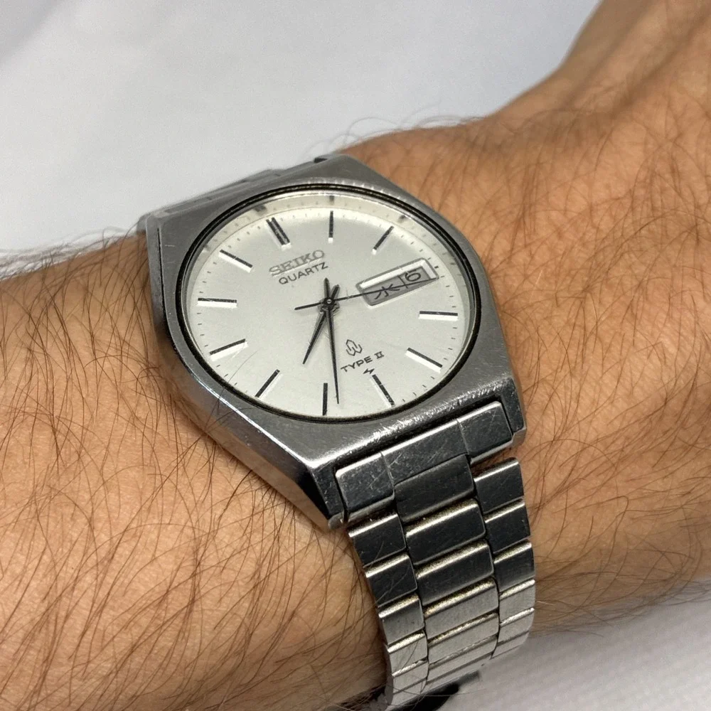 Seiko Type II 34mm Quartz 7123-7080 Day/Date - Running - Read !!